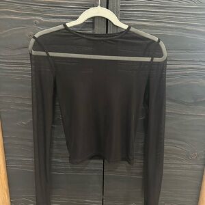 Long Sleeve Mesh Top